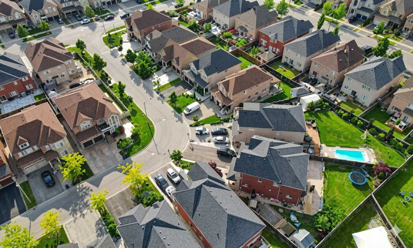 Revitalised downtown street with a new mixed-use building beside restored brick low-rises